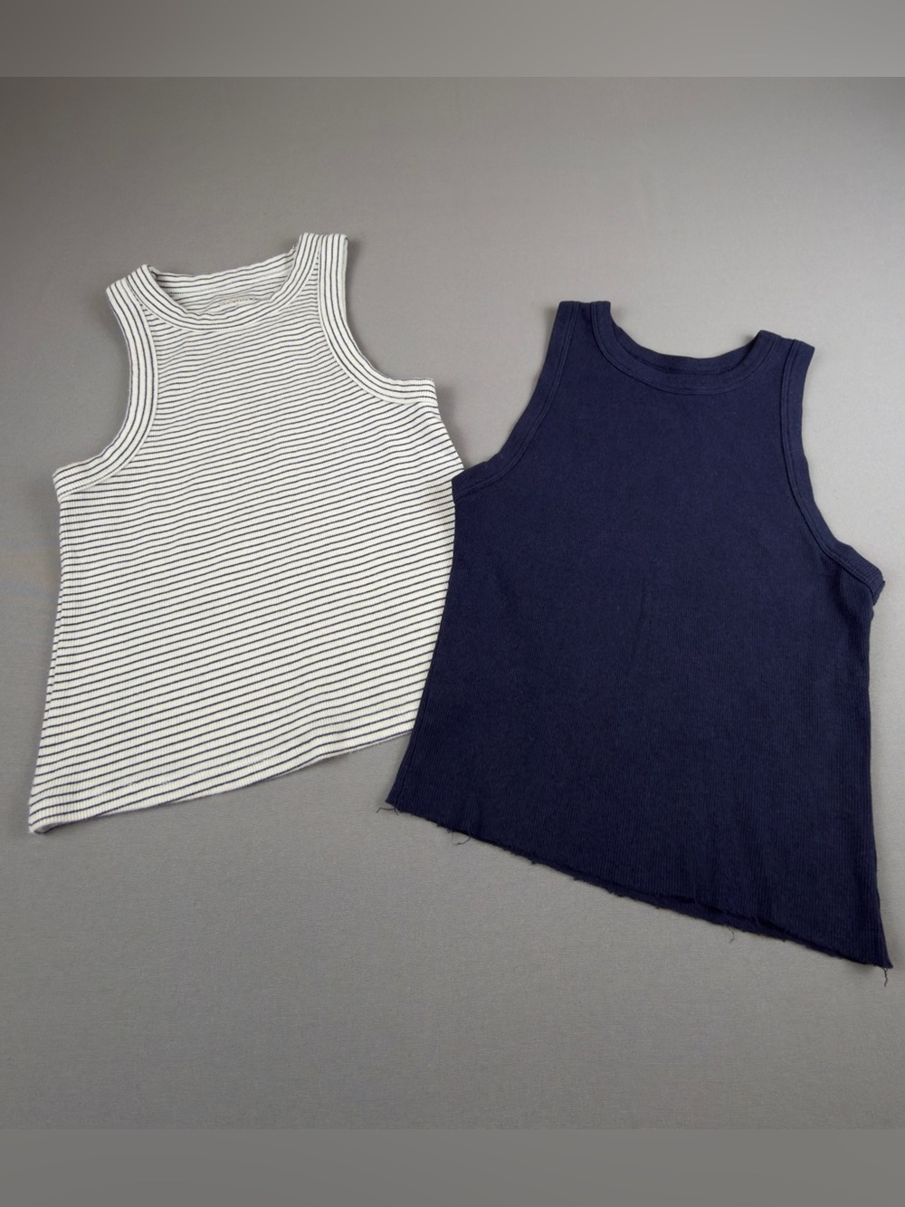 Old Navy/a new day Navy Tank & White Stripe Tank - Set of 2